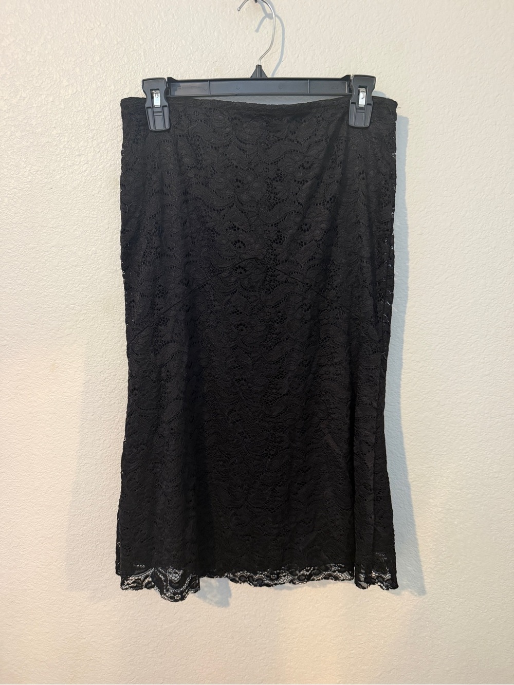Urban Outfitters Black Lace Midi Skirt